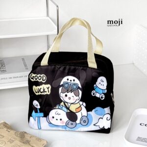 Túi đựng cơm giữ nhiệt Little boy cưỡi xe cún good lucky