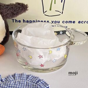 Chén bát thủy tinh Starry night moon star colorful