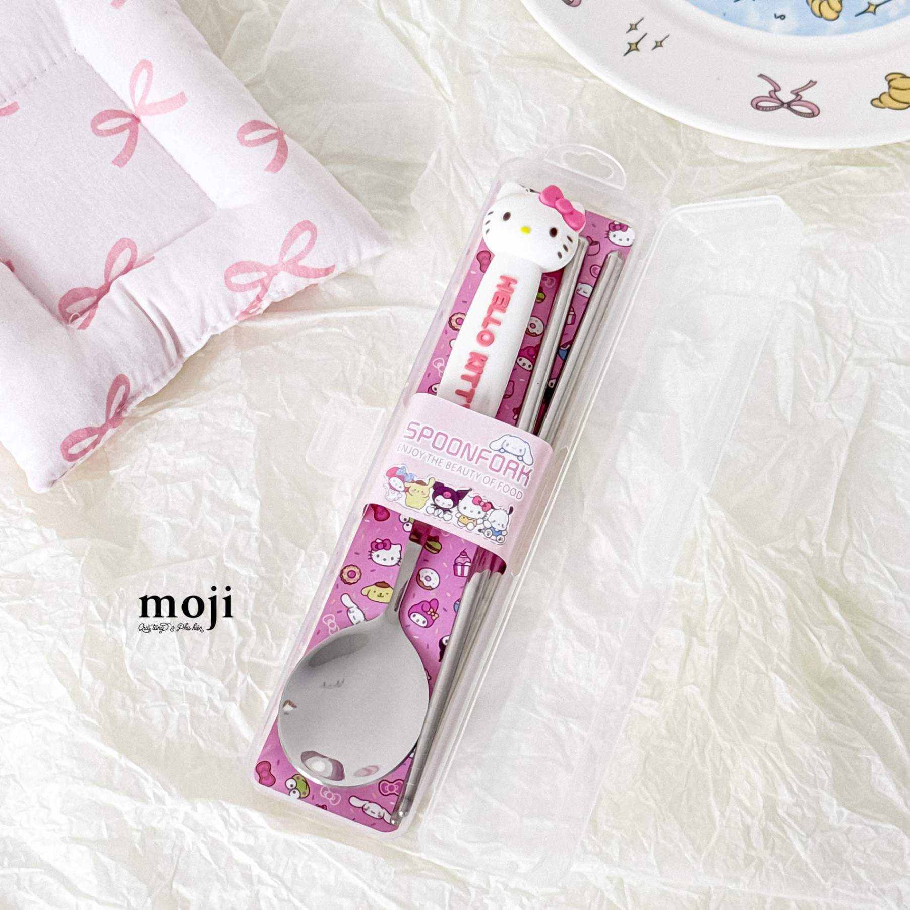 Bộ thìa đũa kim loại Sanrio Hello Kitty