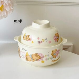 Chén bát Baby bear sleep ngựa gỗ