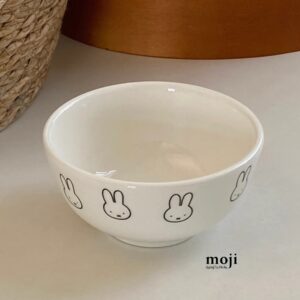 Chén bát gốm sứ Miffy rabbit face xếp hàng